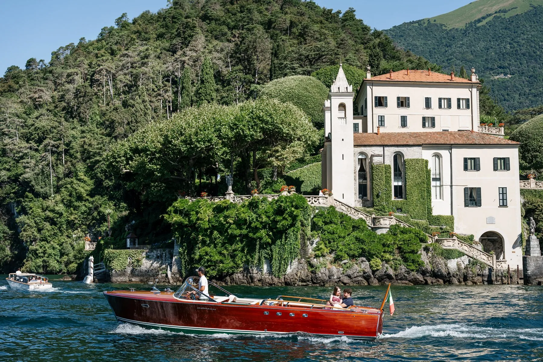 Villa del Balbianello vista desde el agua